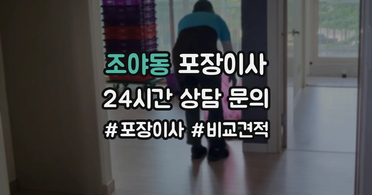 조야동 포장이사