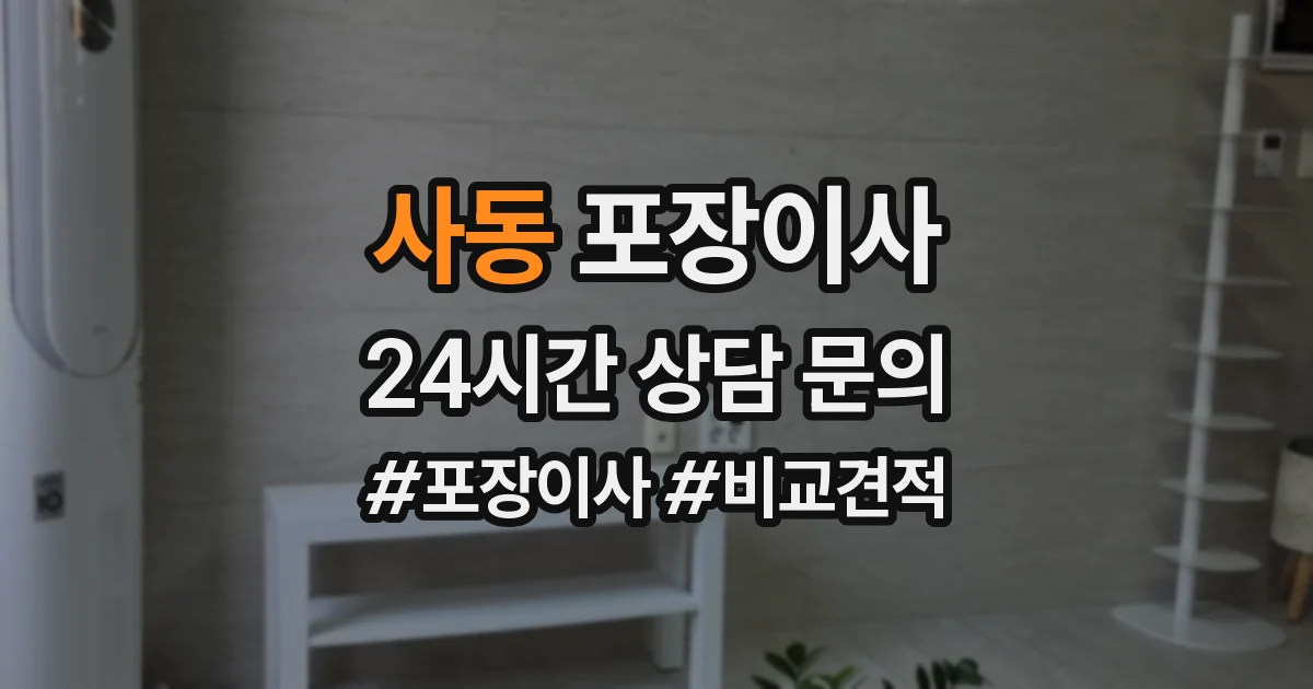 사동 포장이사