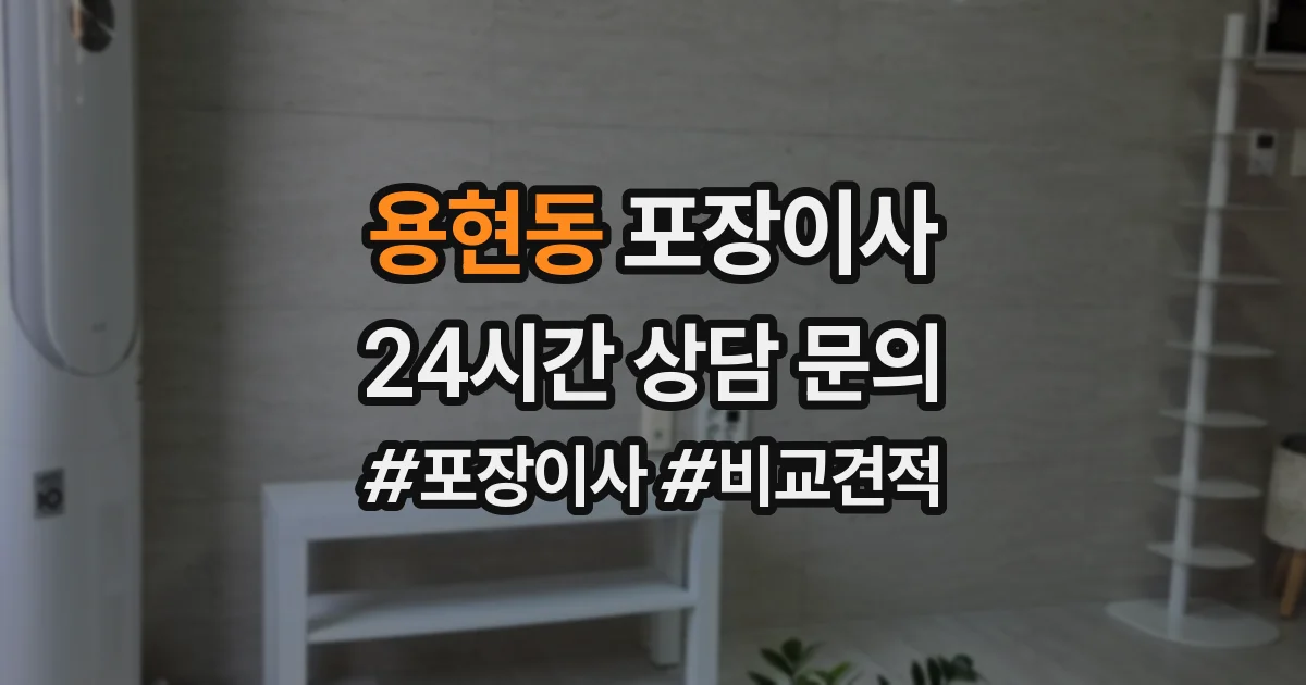 용현동 포장이사