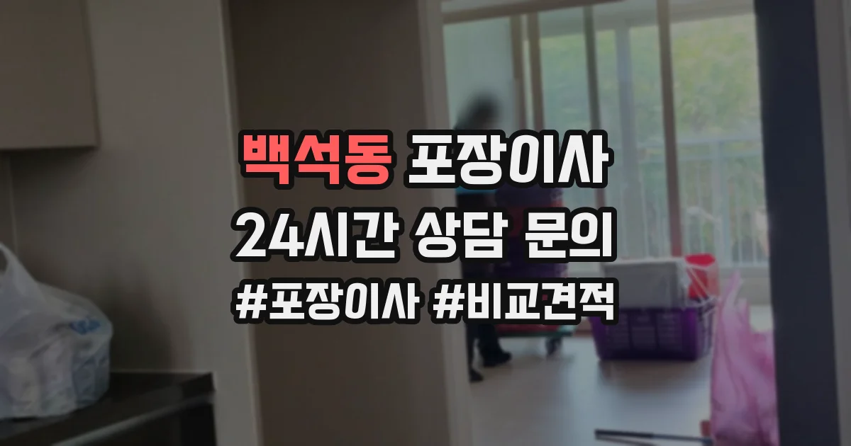 백석동 포장이사