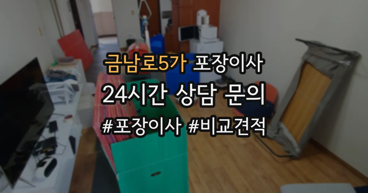 금남로5가 포장이사