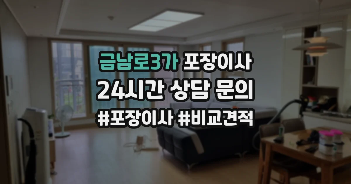 금남로3가 포장이사