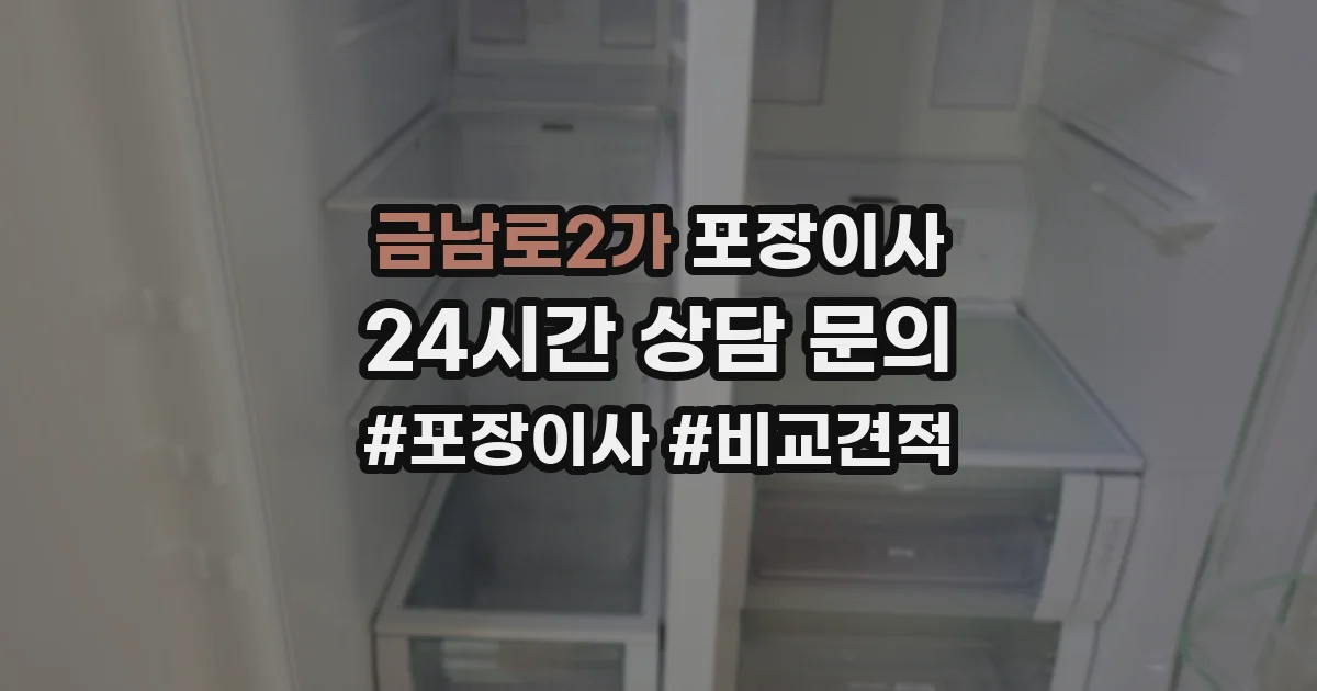 금남로2가 포장이사