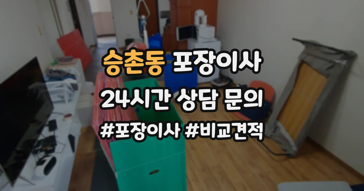 승촌동 포장이사