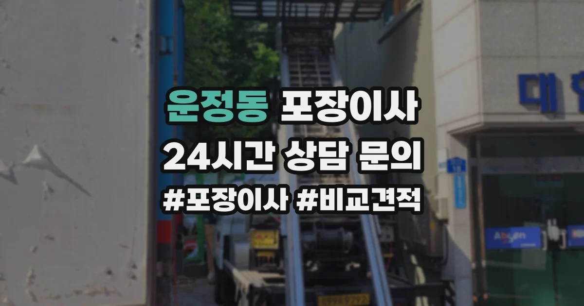 운정동 포장이사
