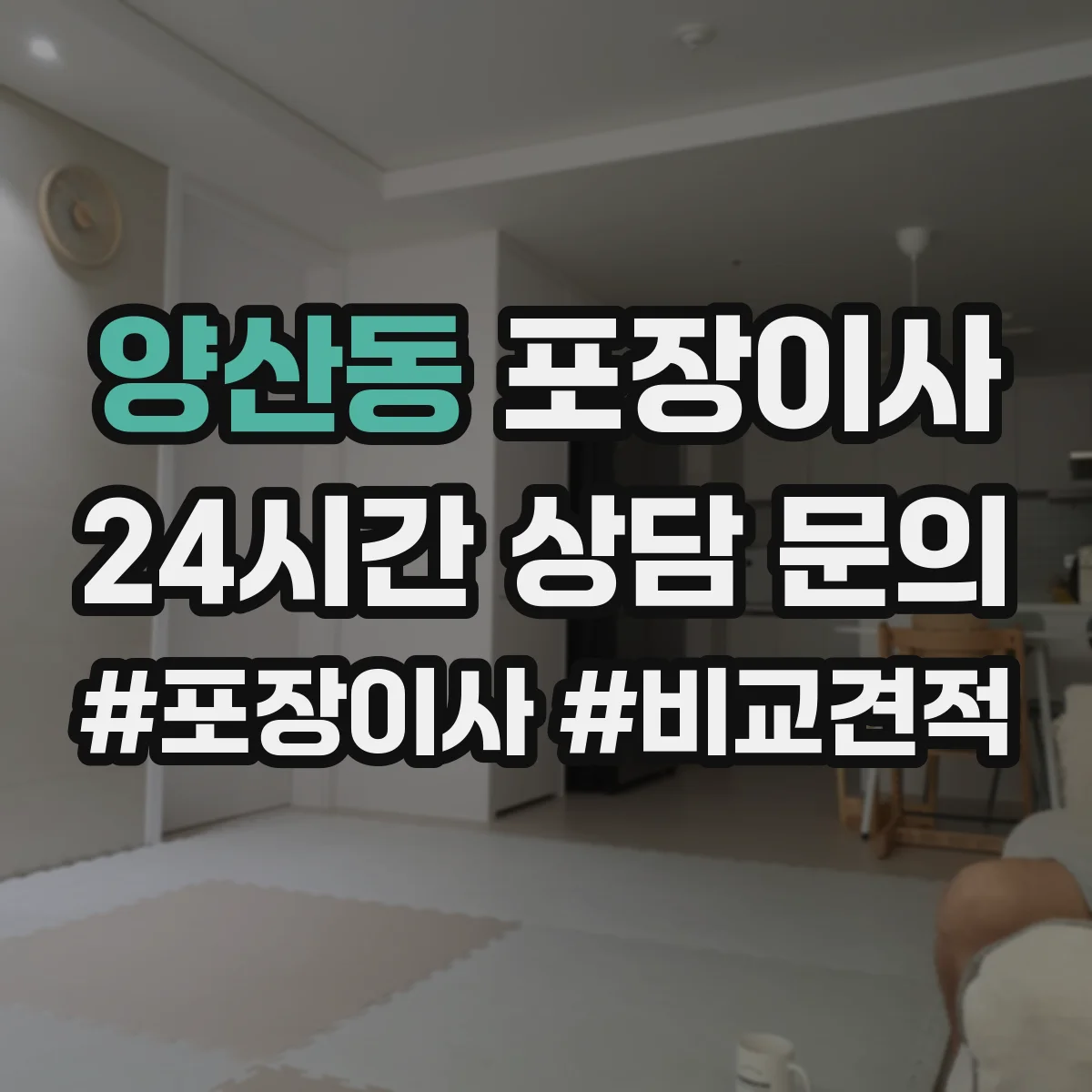 양산동 포장이사 입주청소 일정에 맞춘 짐 포장 분리 진행