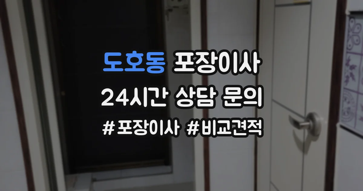 도호동 포장이사