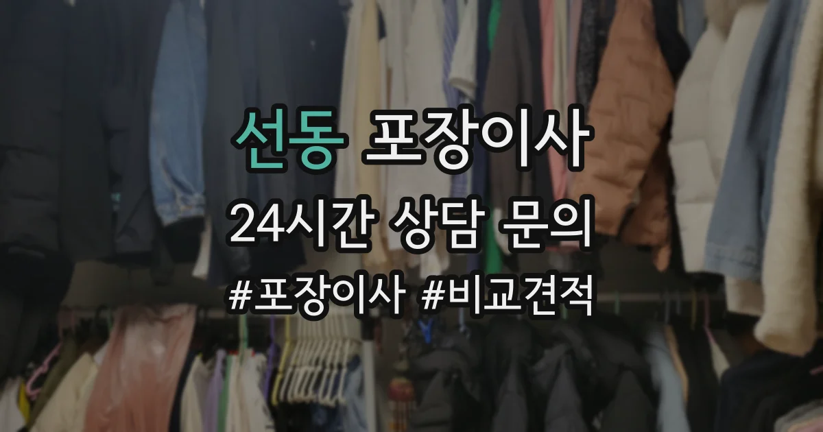 선동 포장이사