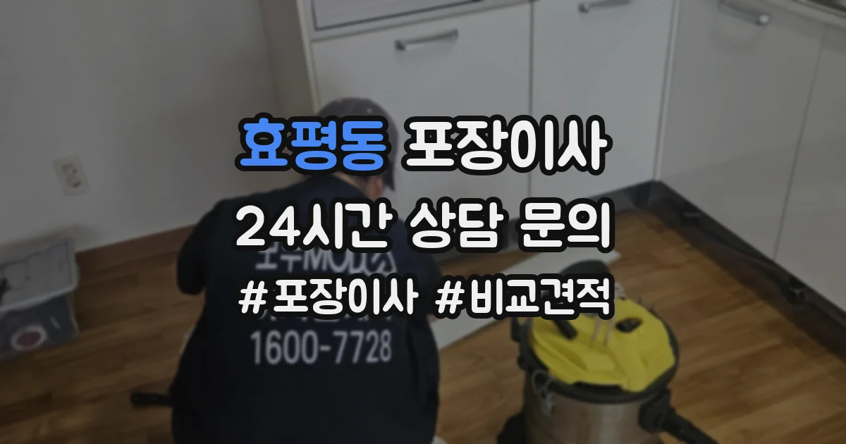 효평동 포장이사