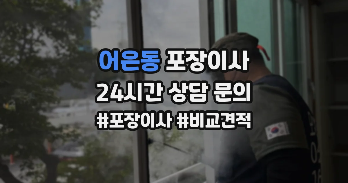 어은동 포장이사