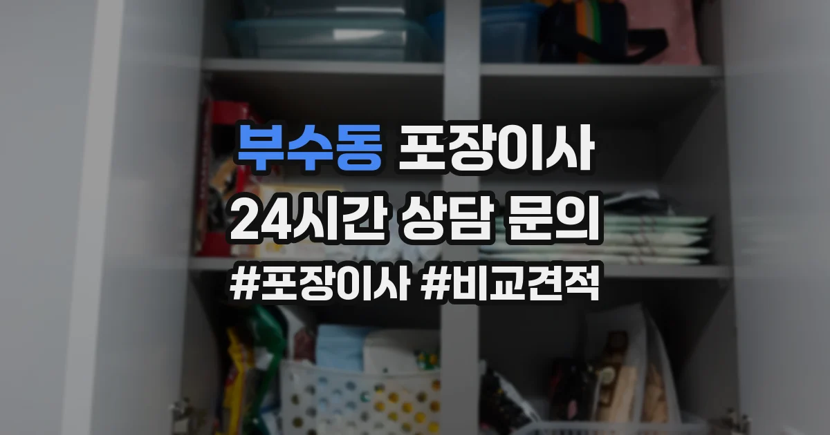 부수동 포장이사