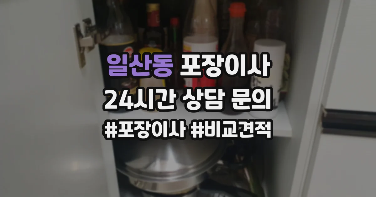 일산동 포장이사