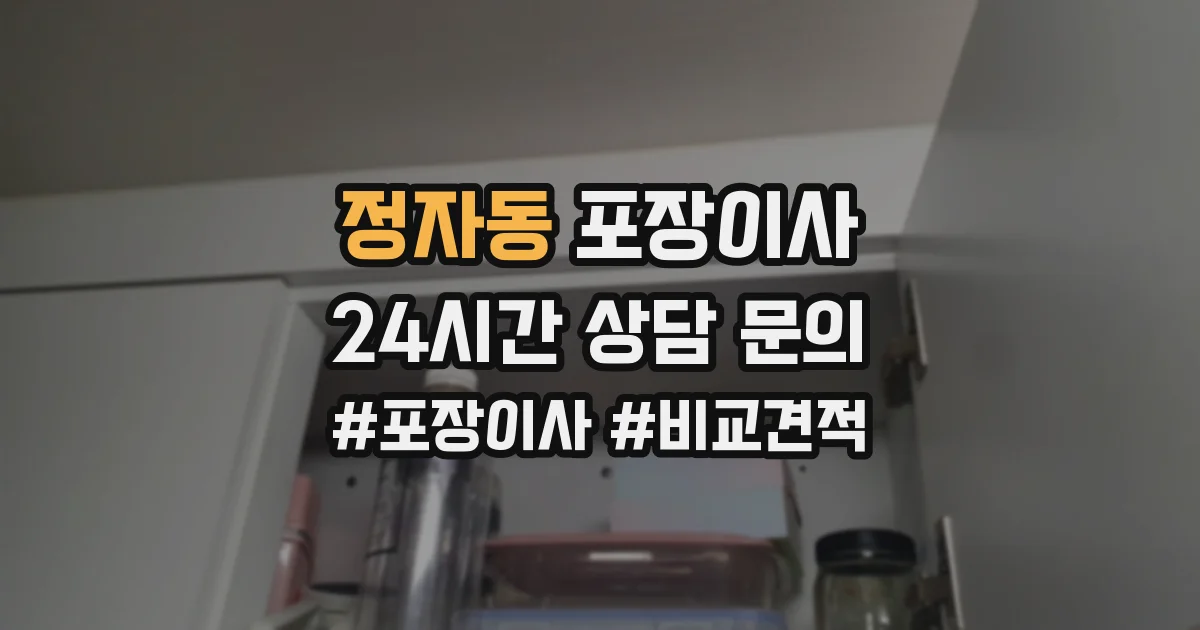 정자동 포장이사