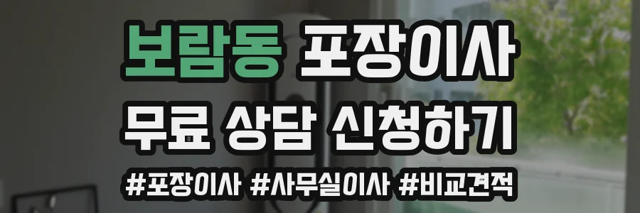 보람동 포장이사
