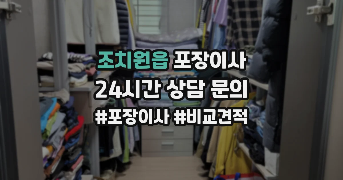 조치원읍 포장이사