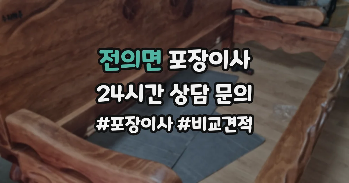전의면 포장이사