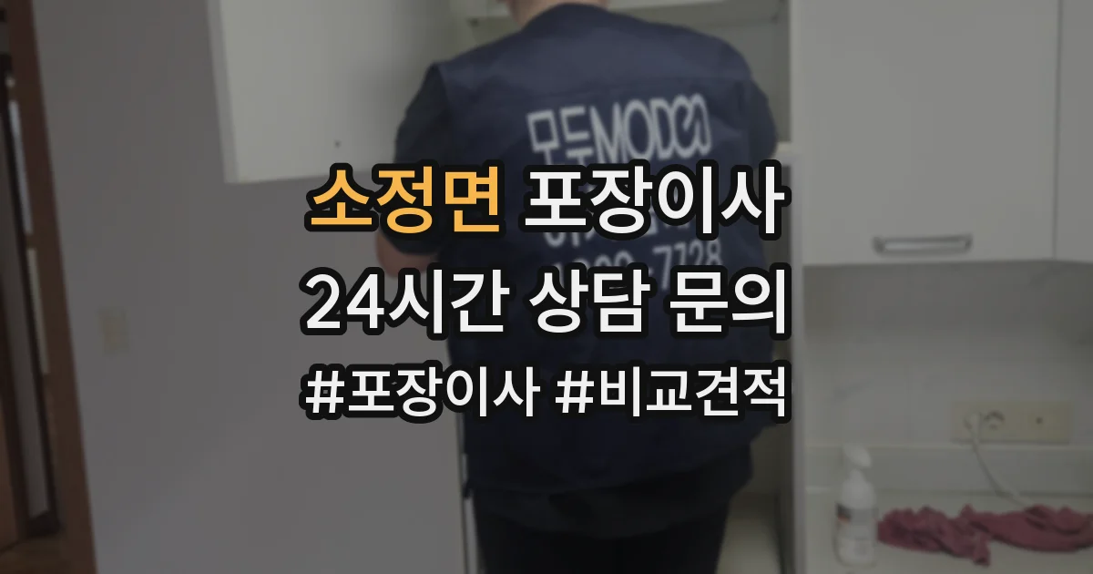 소정면 포장이사