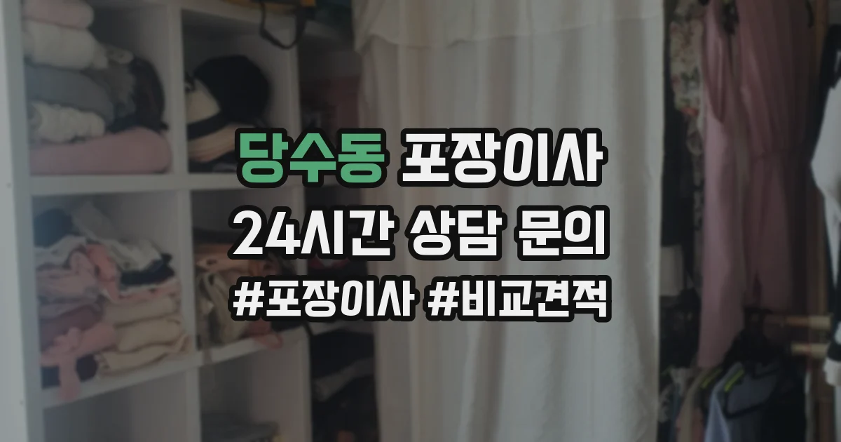 당수동 포장이사