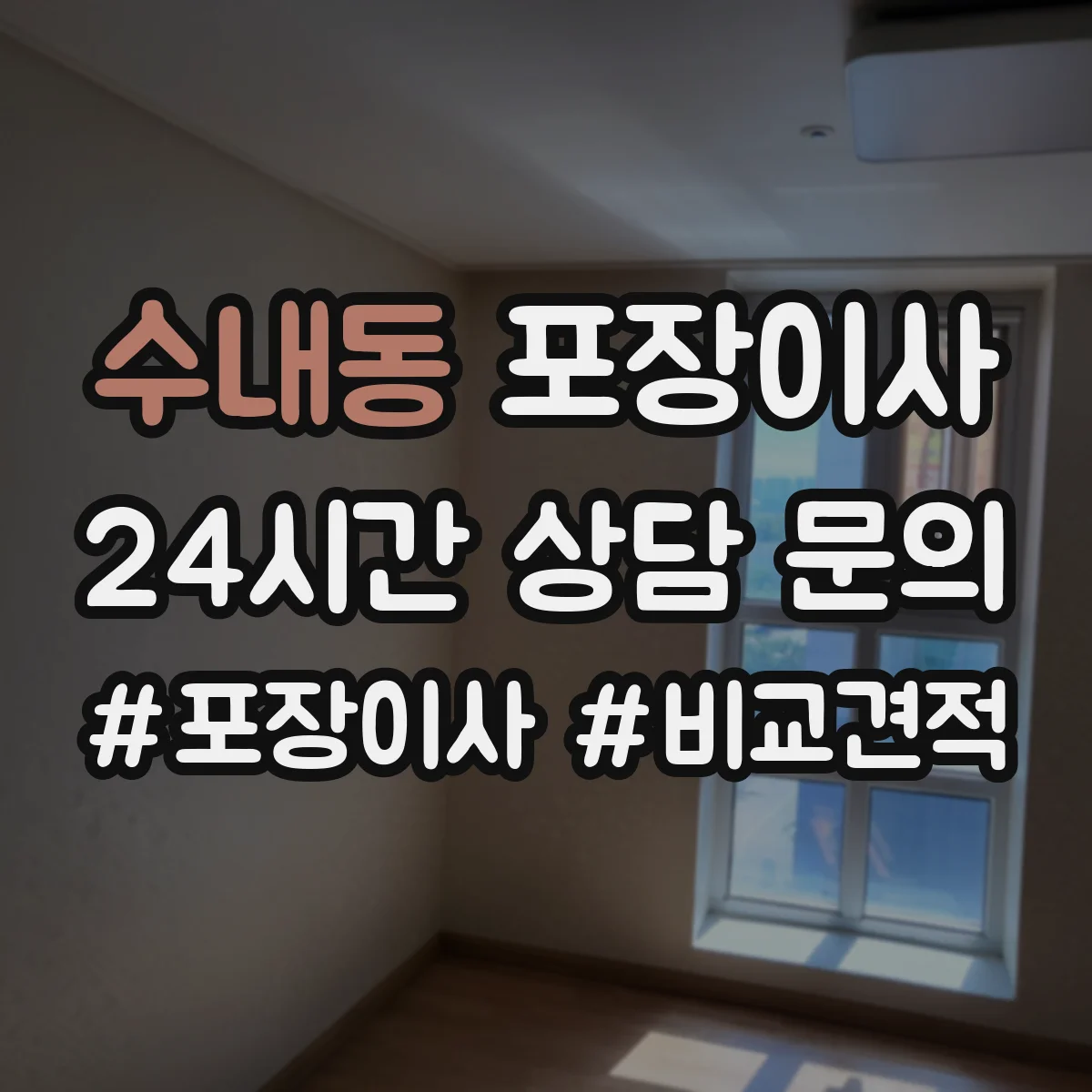 수내동 포장이사