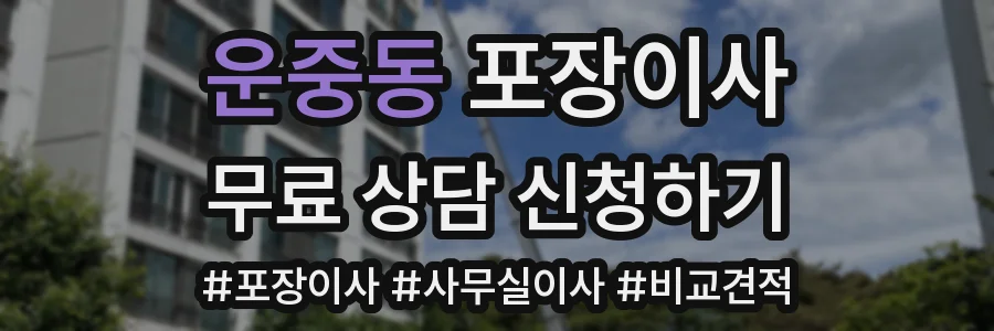 운중동 포장이사