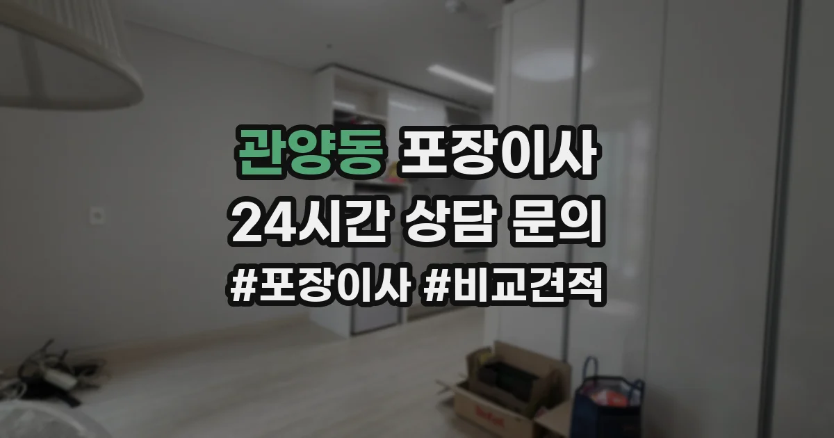 관양동 포장이사