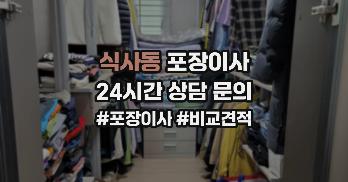 식사동 포장이사