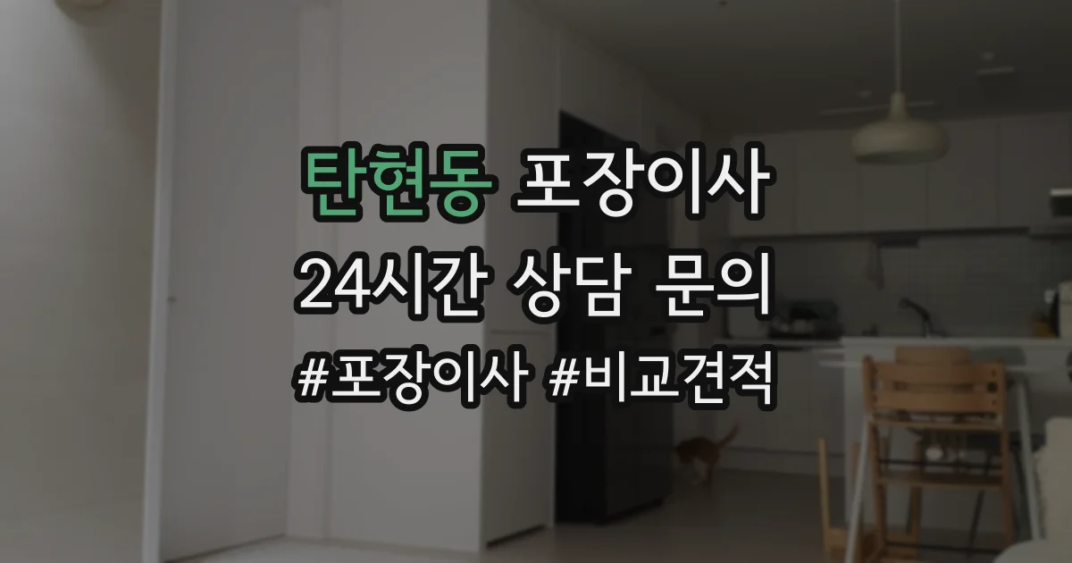 탄현동 포장이사