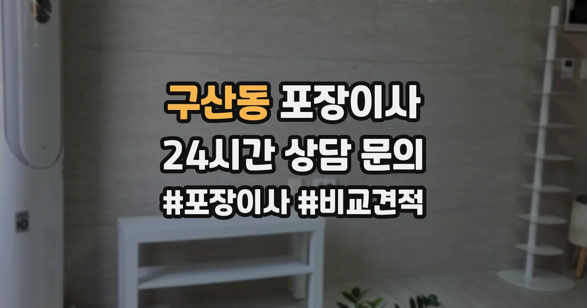 구산동 포장이사