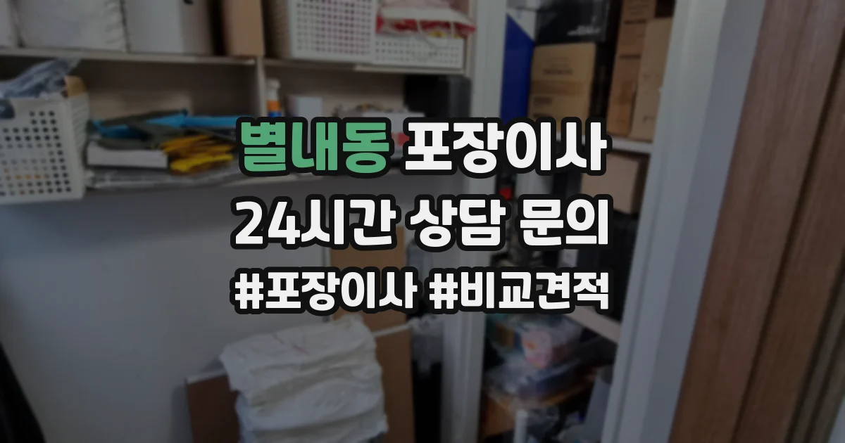 별내동 포장이사