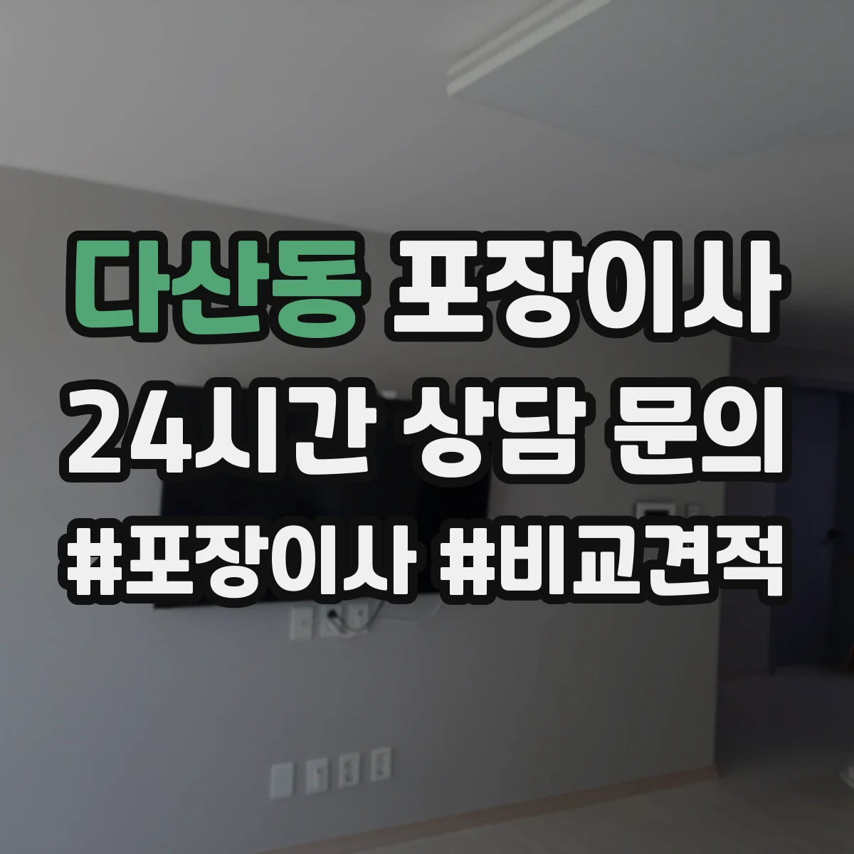 다산동 포장이사