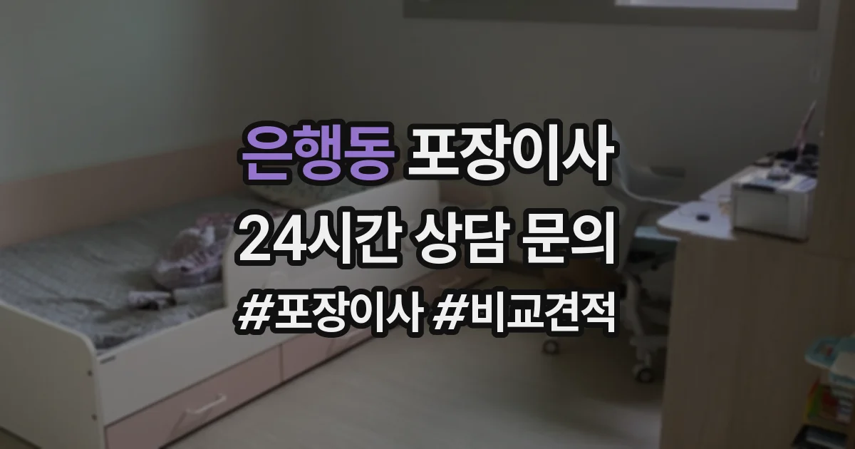 은행동 포장이사