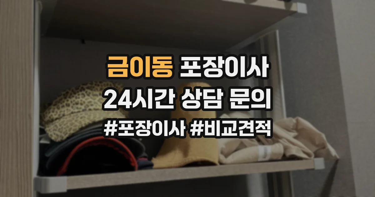 금이동 포장이사