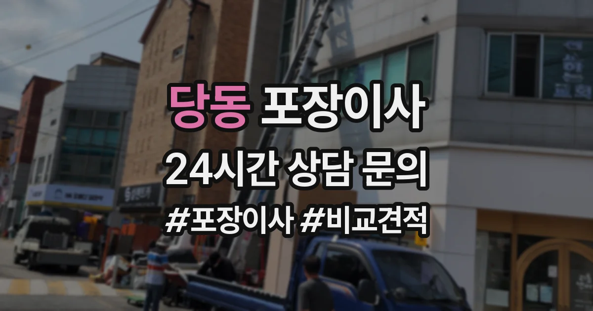 당동 포장이사