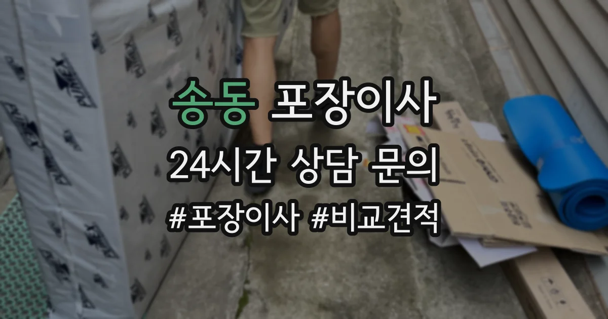 송동 포장이사