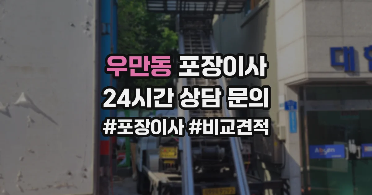우만동 포장이사