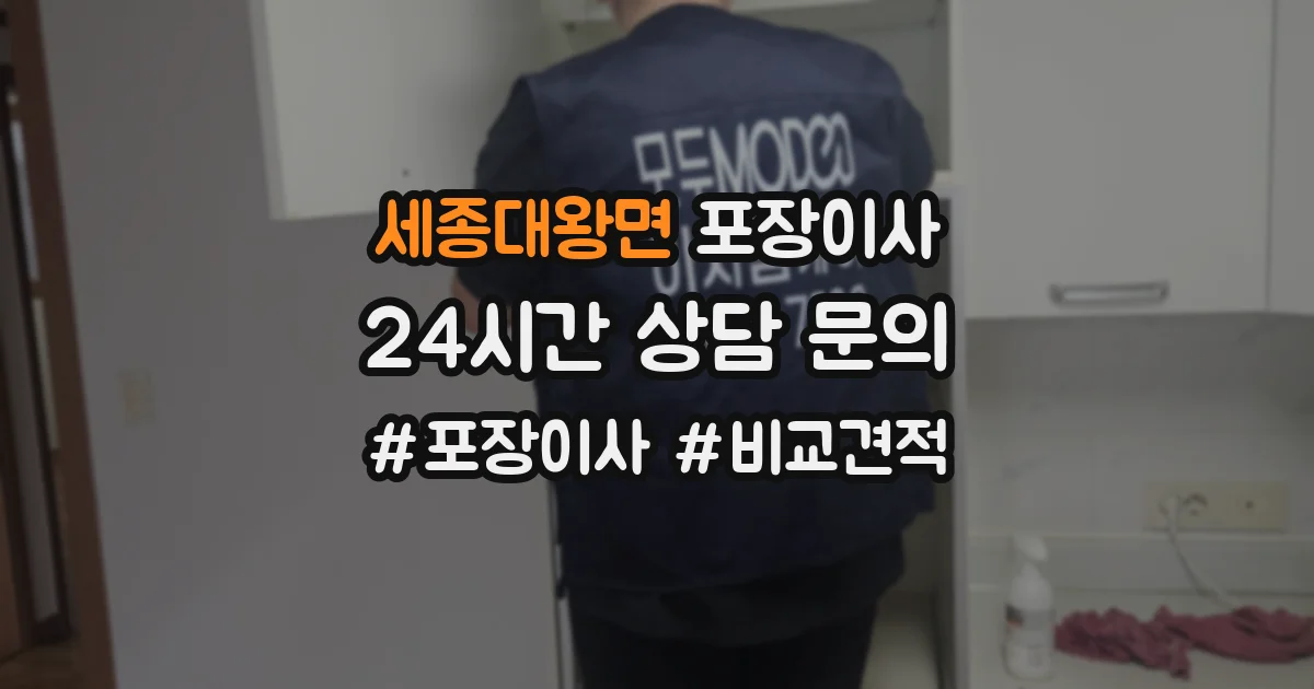 세종대왕면 포장이사