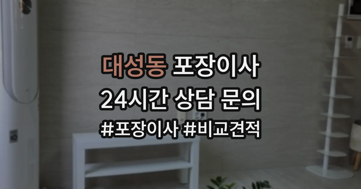대성동 포장이사