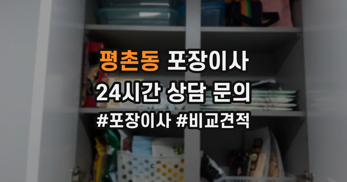 평촌동 포장이사