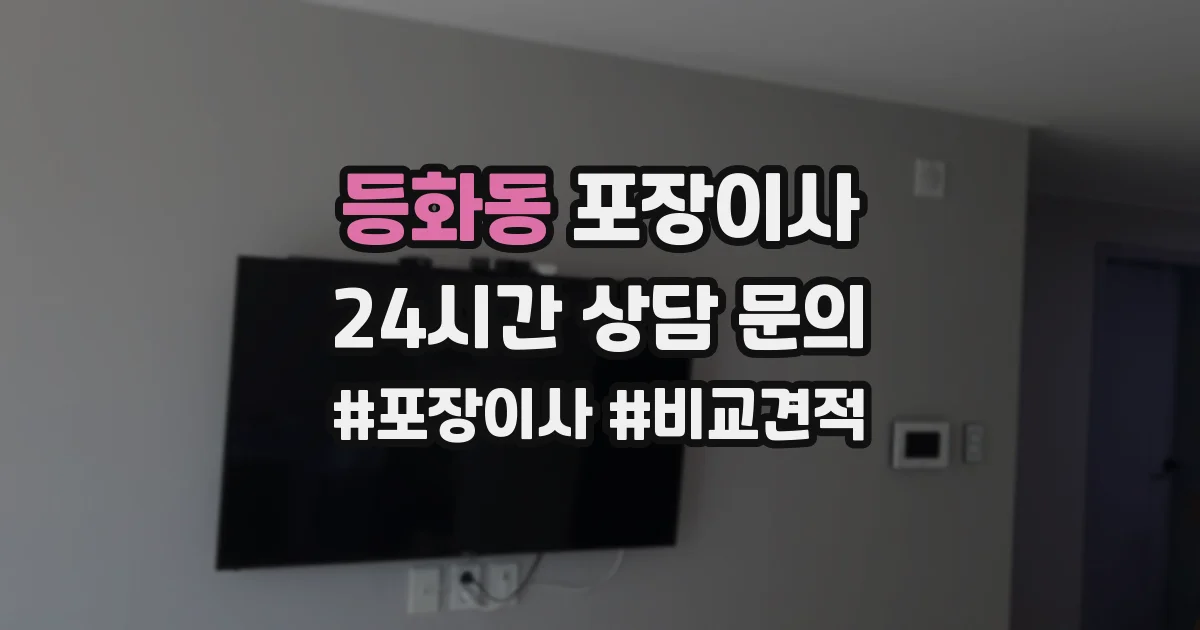 등화동 포장이사