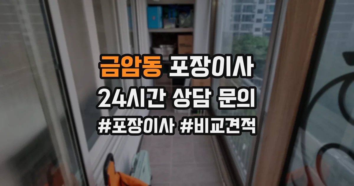 금암동 포장이사