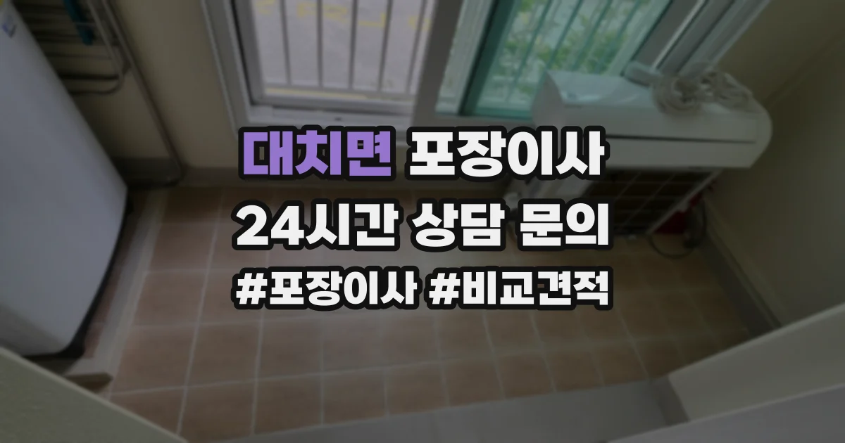 대치면 포장이사