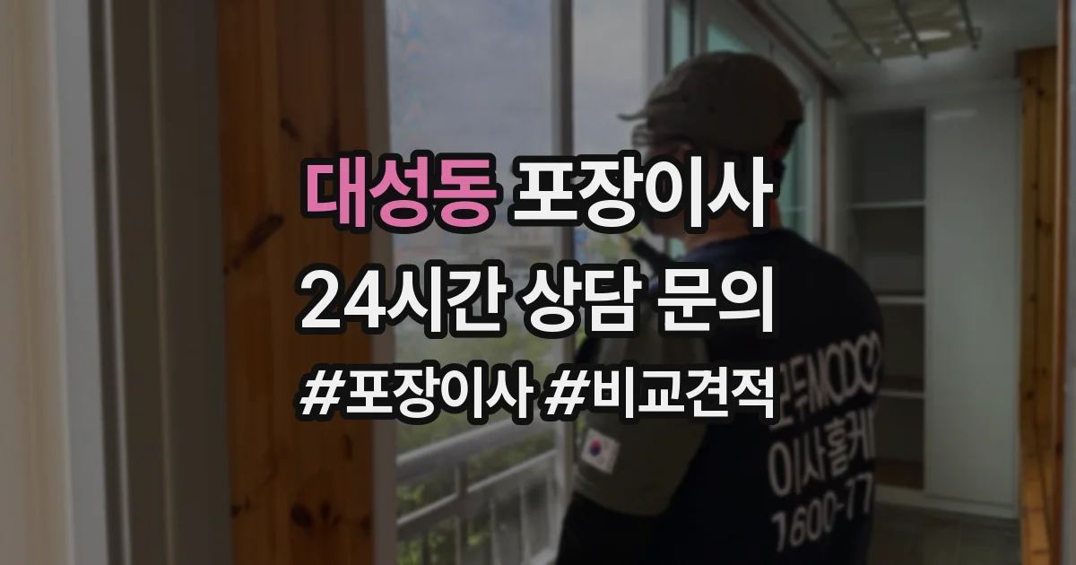 대성동 포장이사