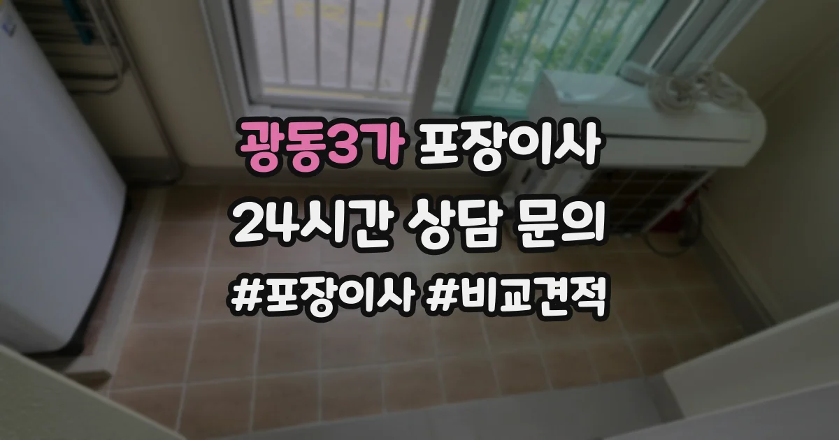광동3가 포장이사