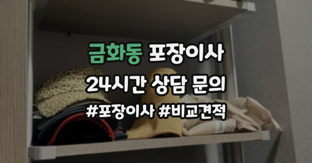 금화동 포장이사