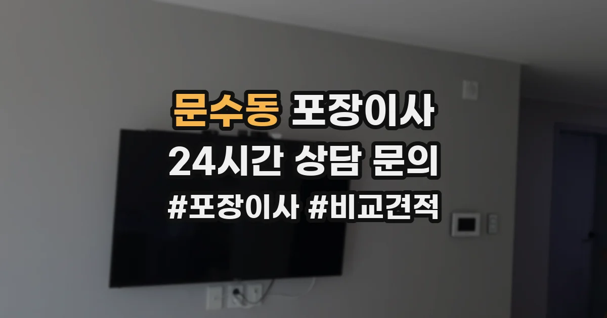 문수동 포장이사