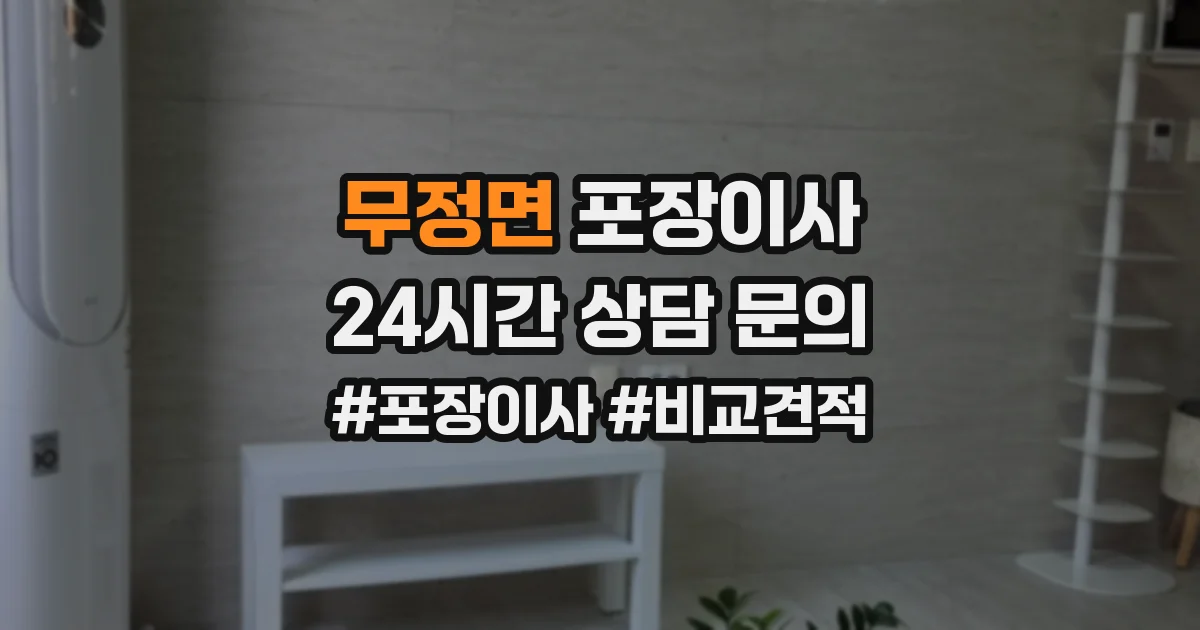 무정면 포장이사