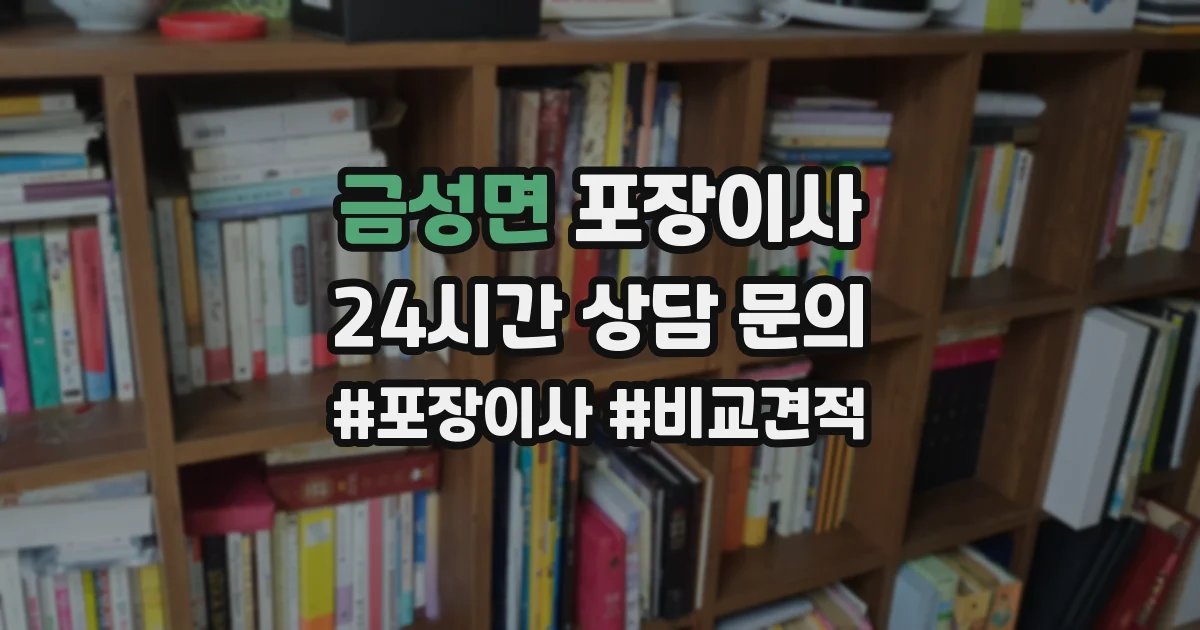 금성면 포장이사