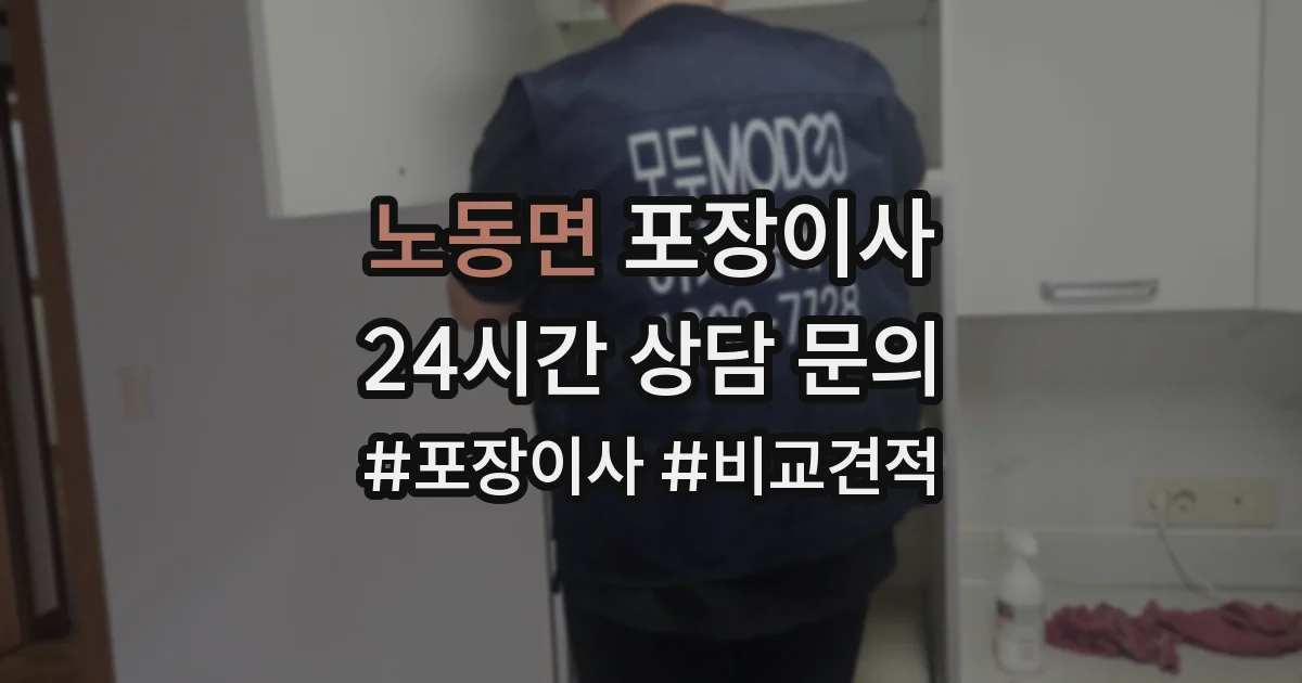 노동면 포장이사
