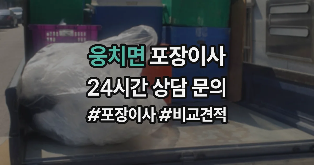 웅치면 포장이사