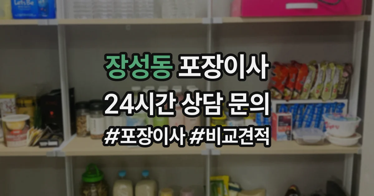 장성동 포장이사